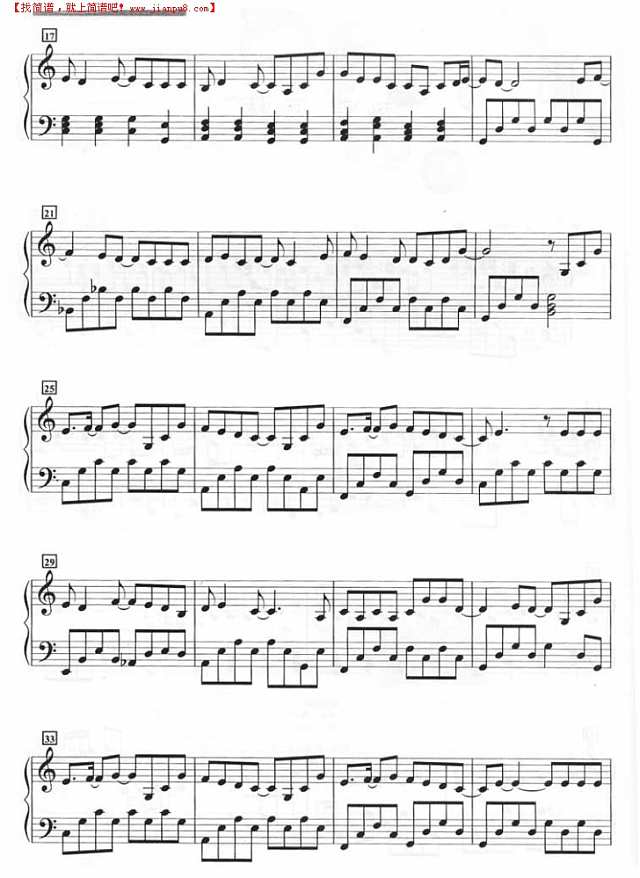 热带雨林（钢琴谱）钢琴谱