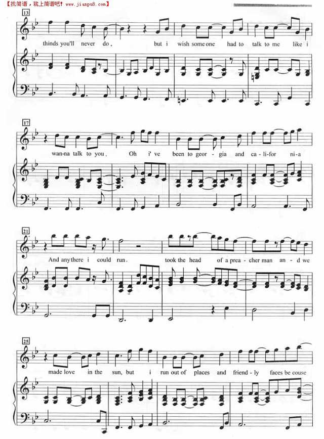 I＂ve never been to me（钢琴谱）钢琴谱