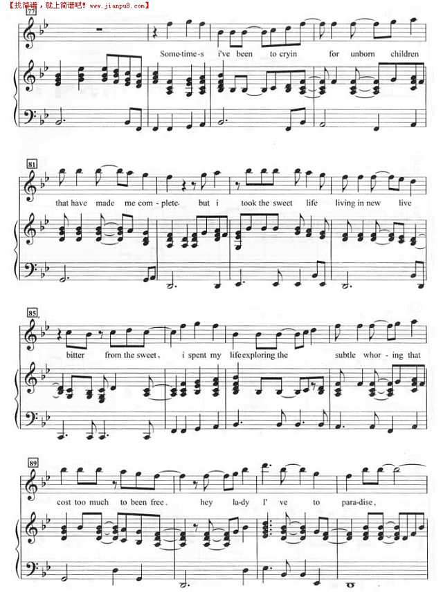 I＂ve never been to me（钢琴谱）钢琴谱