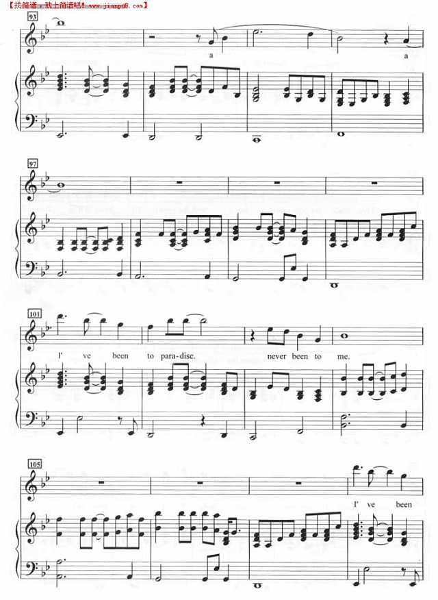 I＂ve never been to me（钢琴谱）钢琴谱