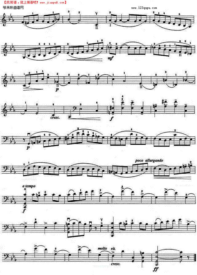 C小調协奏曲(第一乐章)-巴赫其他曲谱