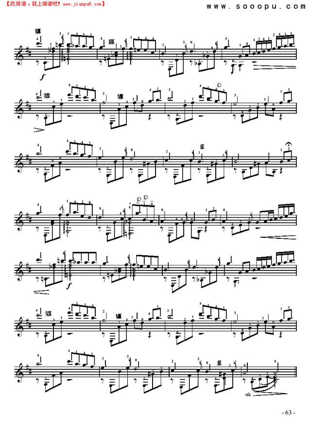 巴顿爵士风情—独奏吉他谱