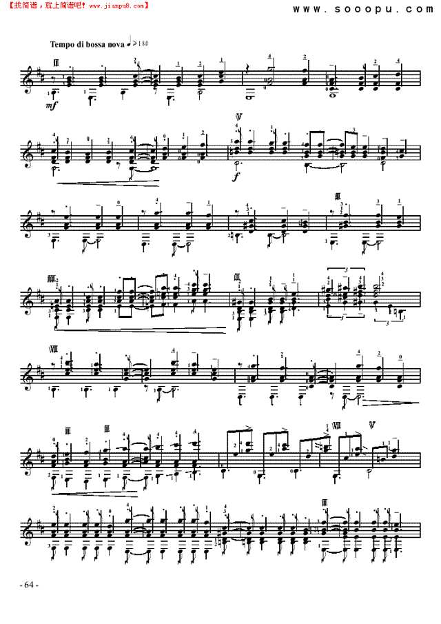 巴顿爵士风情—独奏吉他谱