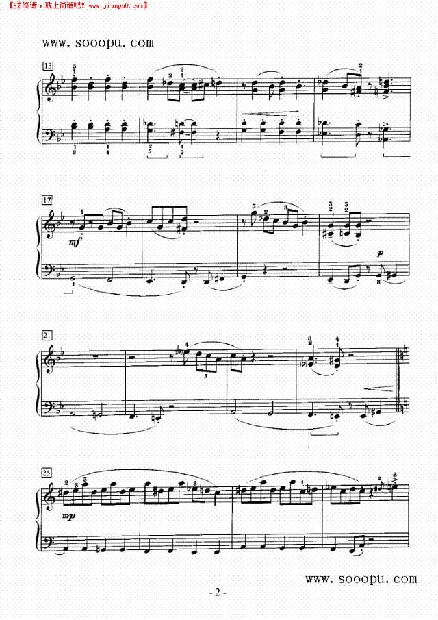 运河布鲁斯钢琴谱