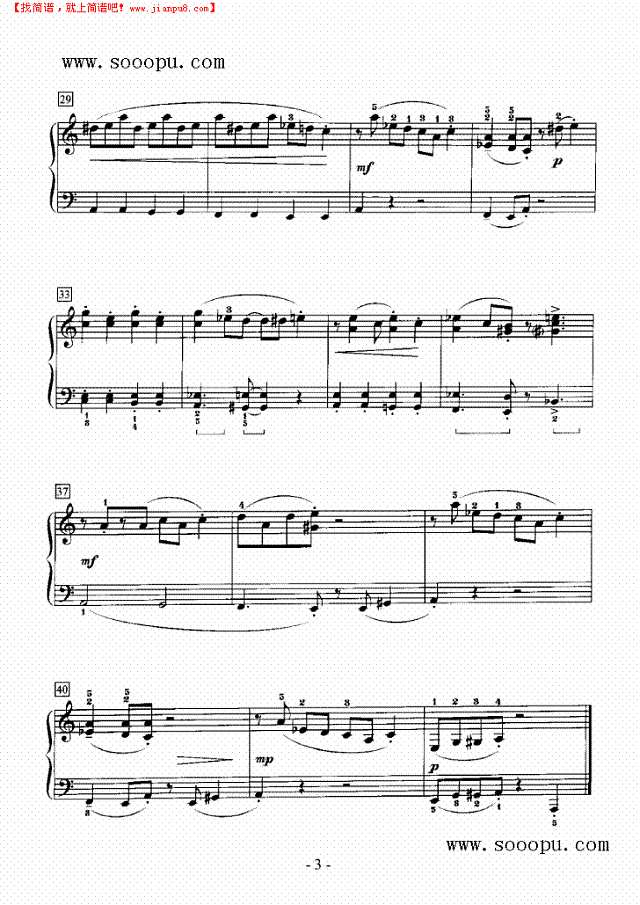 运河布鲁斯钢琴谱