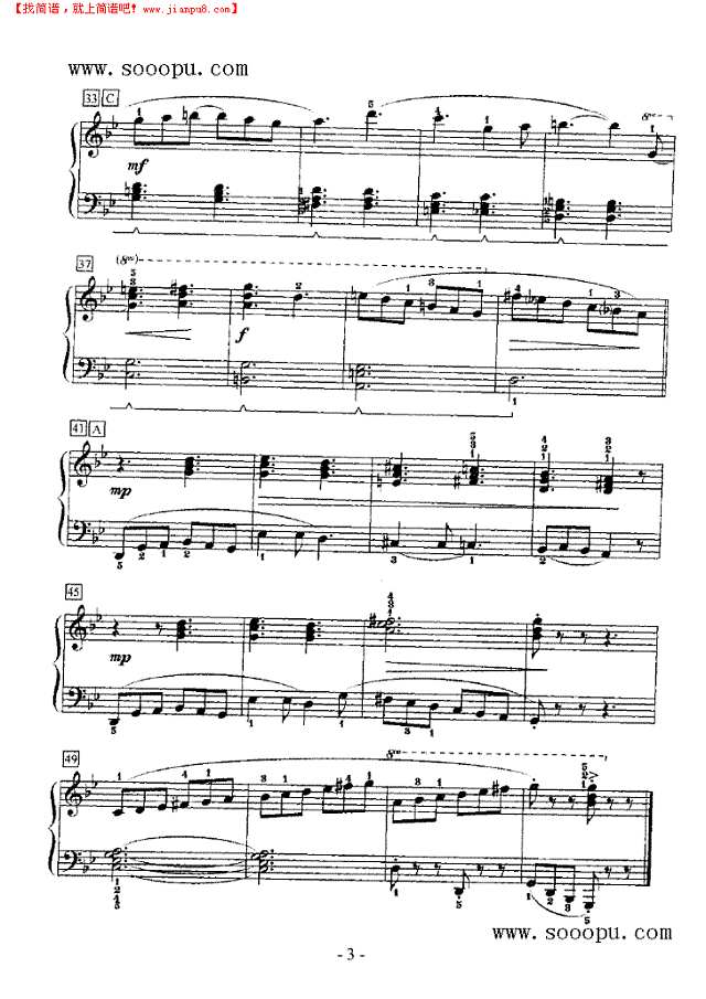 熊猫诙谐曲钢琴谱