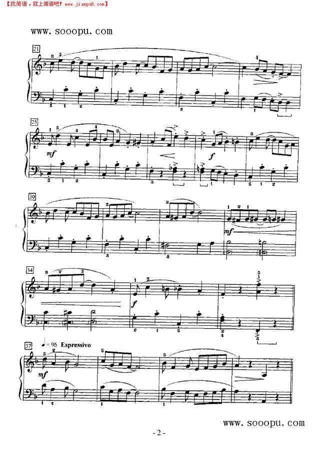 拉格泰姆小夜曲钢琴谱