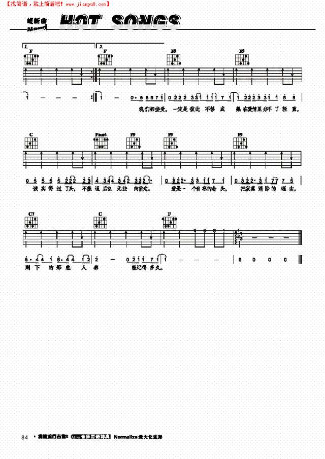 接受-弹唱吉他谱