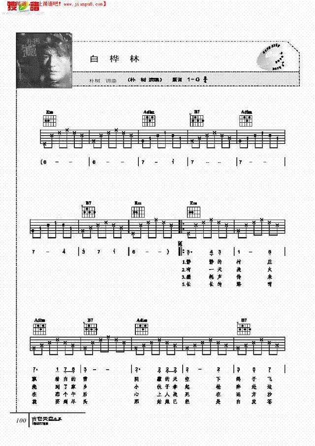 白桦林-弹唱吉他谱