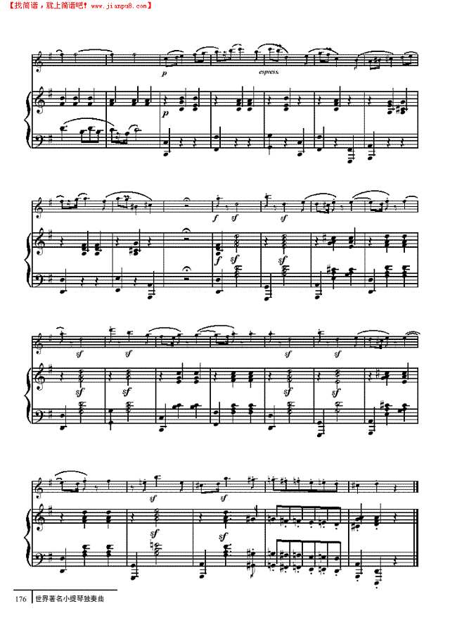 波兰舞曲-钢伴谱 弦乐类 小提琴其他曲谱