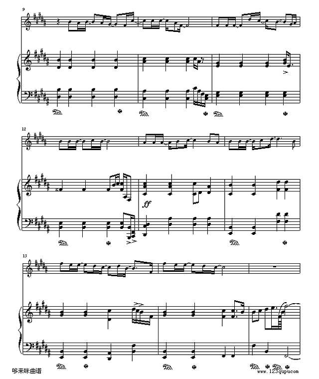 爱我还是他-陶喆钢琴谱