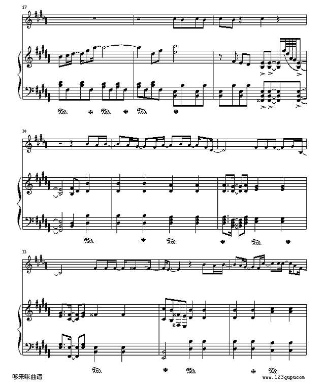 爱我还是他-陶喆钢琴谱