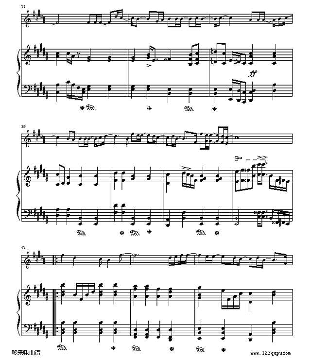 爱我还是他-陶喆钢琴谱