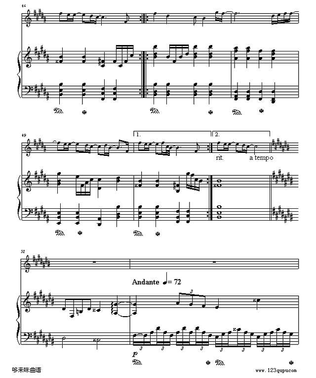 爱我还是他-陶喆钢琴谱