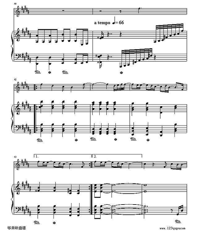 爱我还是他-陶喆钢琴谱