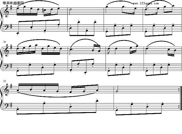 喜洋洋-中国名曲钢琴谱