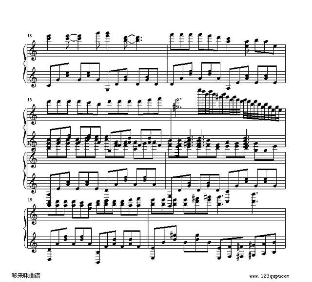 边走边爱-谢霆锋钢琴谱