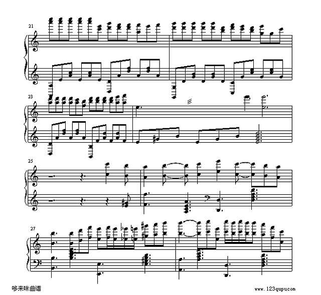 边走边爱-谢霆锋钢琴谱