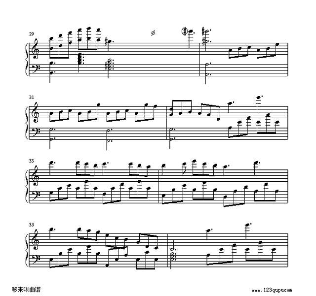 边走边爱-谢霆锋钢琴谱