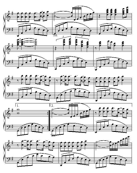 花心-周华健钢琴谱