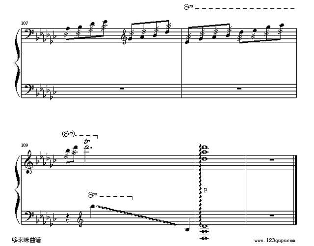弯弯的月亮-刘欢钢琴谱