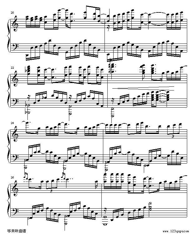 爱就一个字-张信哲钢琴谱