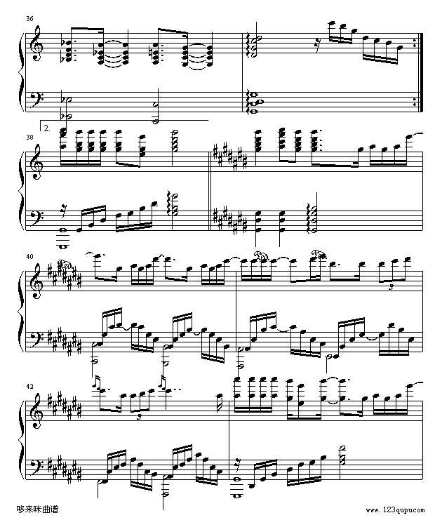 爱就一个字-张信哲钢琴谱