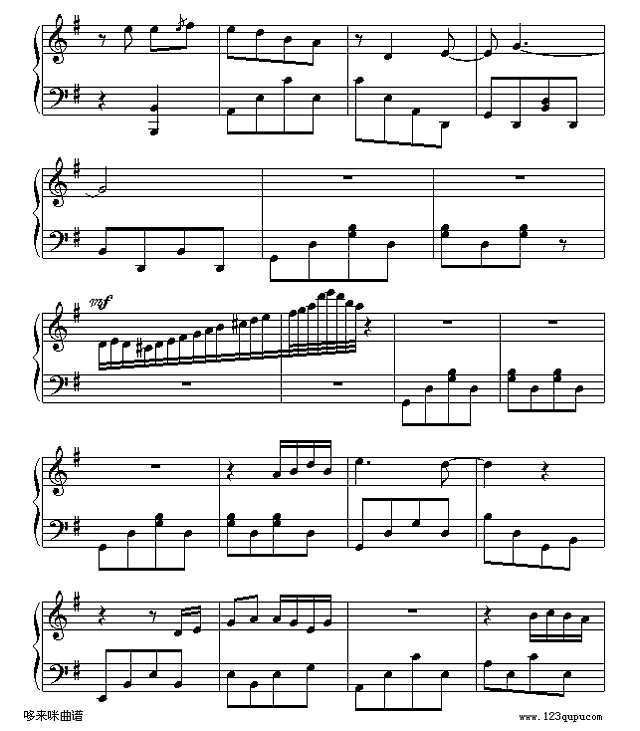 两只蝴蝶-Music-boy-庞龙钢琴谱