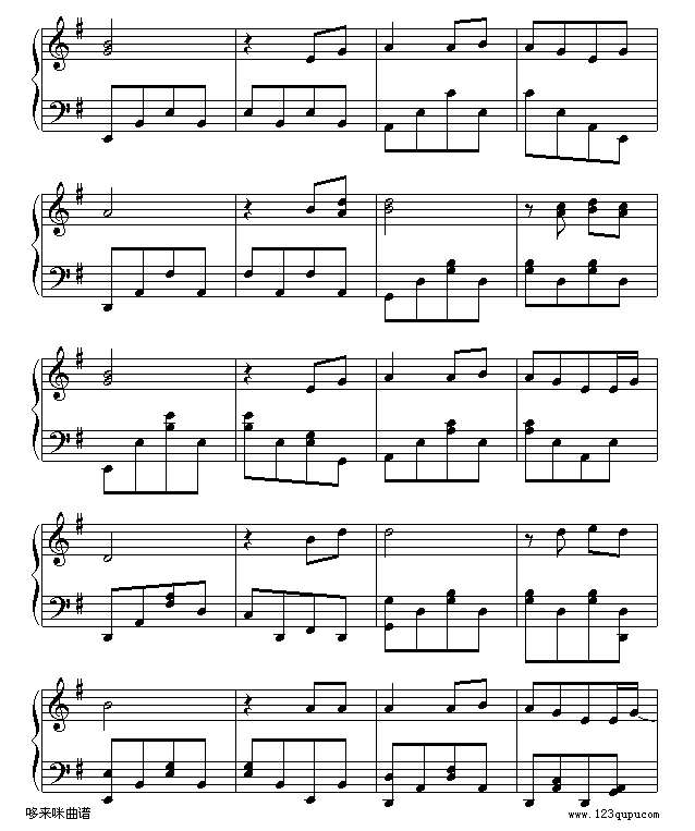 两只蝴蝶-Music-boy-庞龙钢琴谱