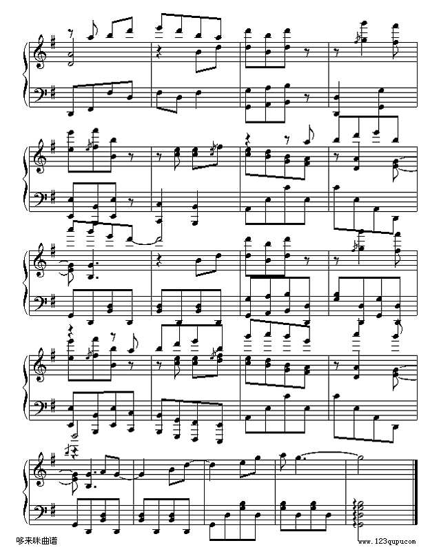 两只蝴蝶-Music-boy-庞龙钢琴谱