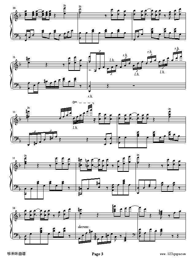 大会堂演奏厅-李克勤钢琴谱