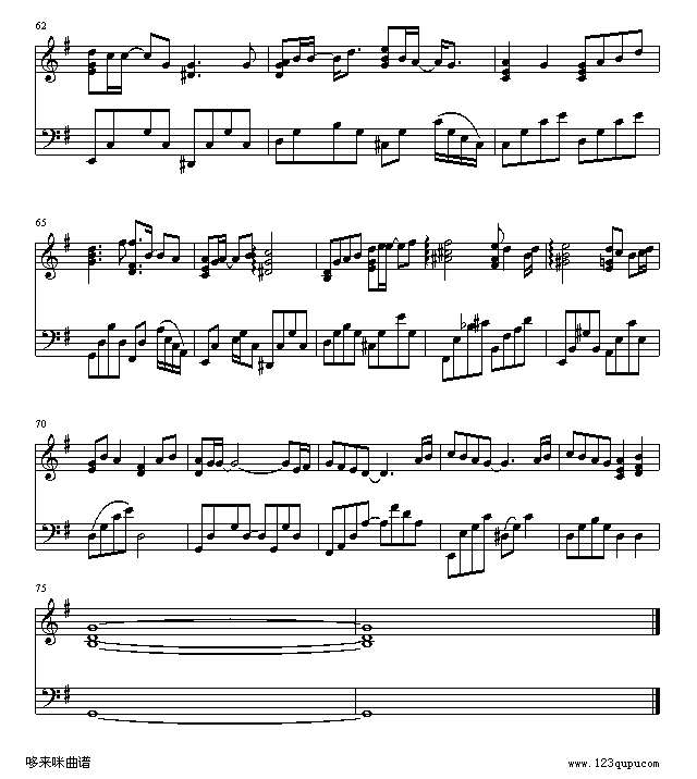 绵绵-陈奕迅钢琴谱