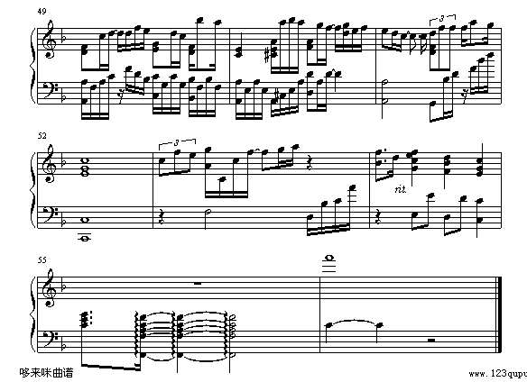 勇气-梁静茹钢琴谱