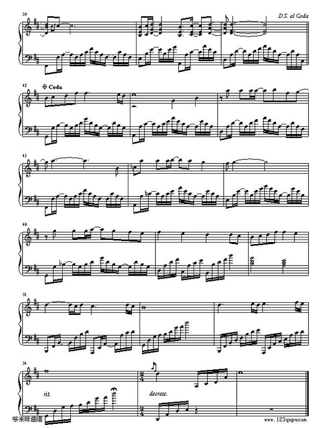 为你流的泪-侯湘婷钢琴谱