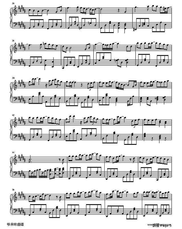 飘雪-韩雪钢琴谱