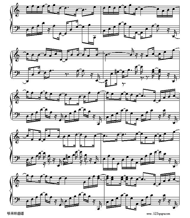 爱的天国-片尾曲-王心凌钢琴谱