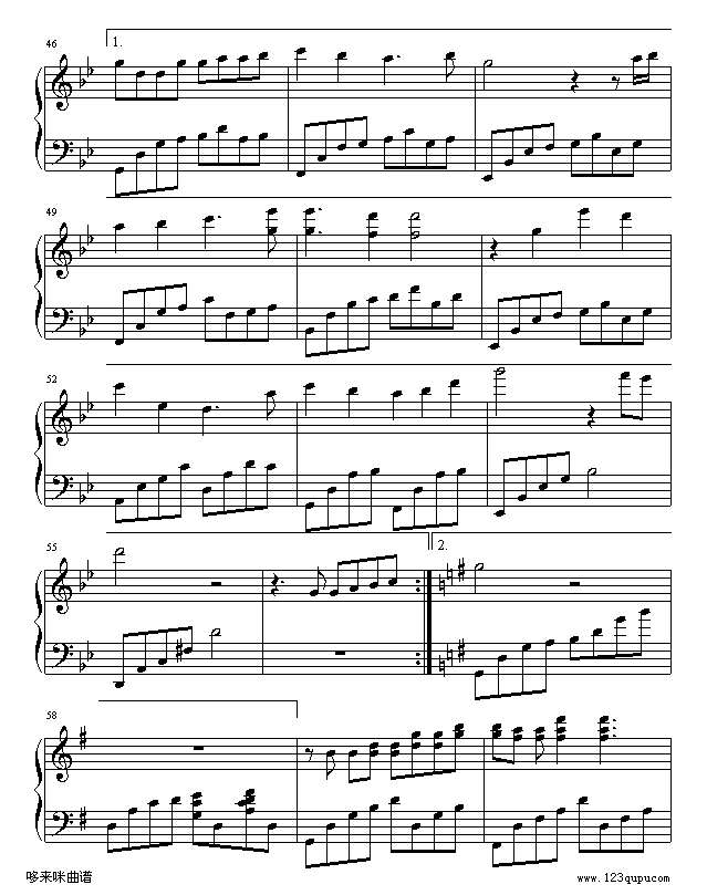 两个人的幸运-梁詠琪钢琴谱