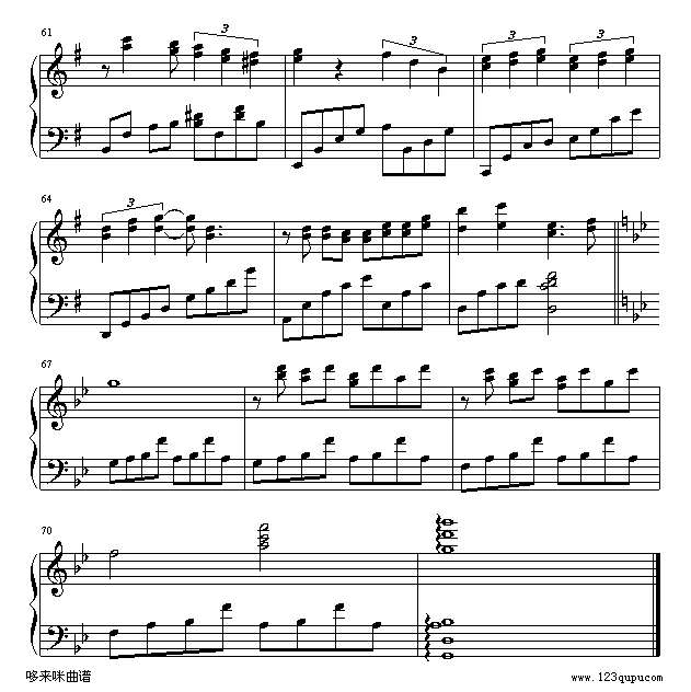 两个人的幸运-梁詠琪钢琴谱