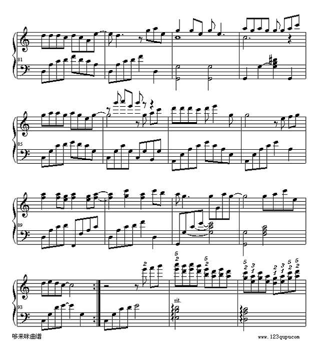 最浪漫的事-赵咏华钢琴谱