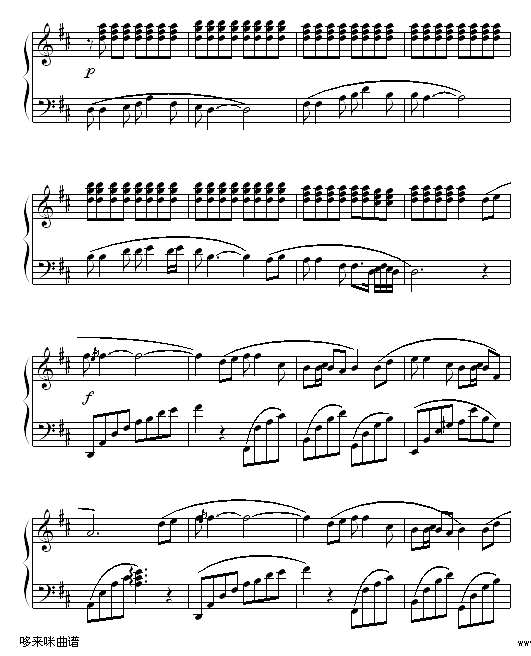 爱的奉献-韦唯钢琴谱