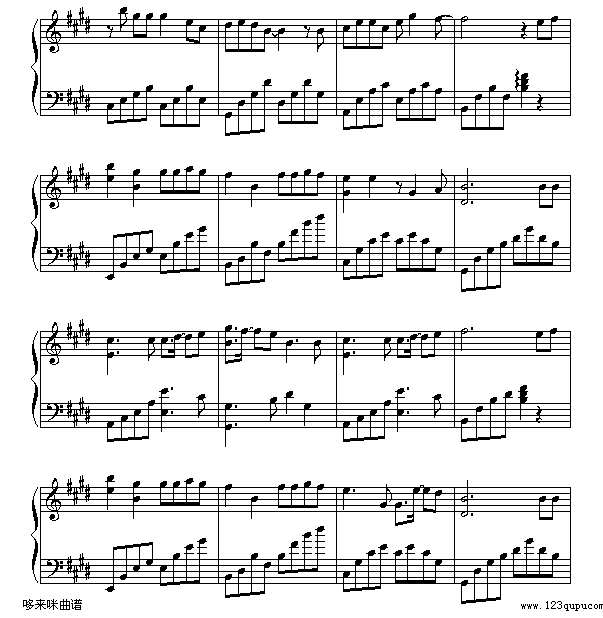 少女的祈祷-杨千华钢琴谱