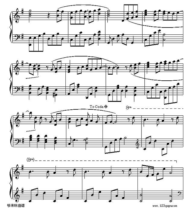 遇见-孙燕姿钢琴谱