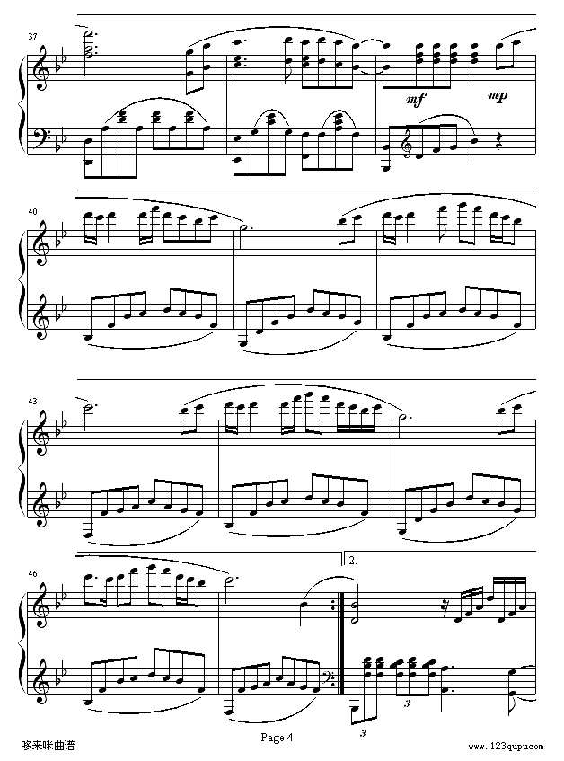 星-邓丽君钢琴谱