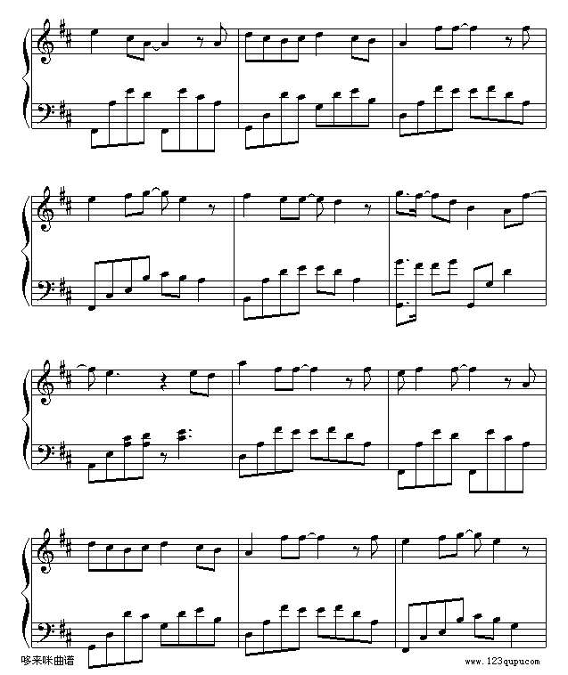 旋木-王菲钢琴谱