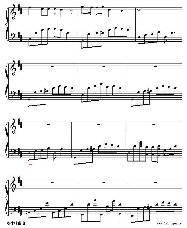 旋木-王菲钢琴谱