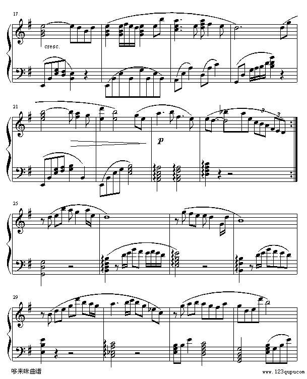 千言万语-邓丽君钢琴谱