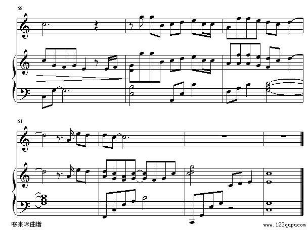 我等你-刘若英钢琴谱