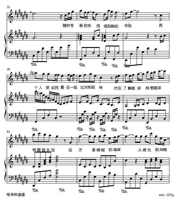 最想环游的世界-梁静茹钢琴谱