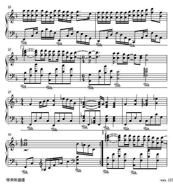 心淡-容祖儿钢琴谱