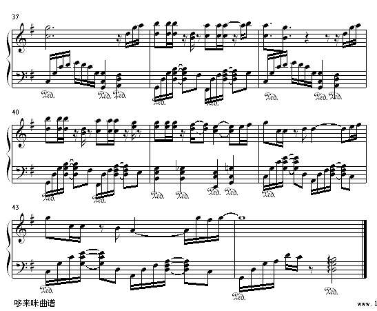 我比想象中爱你-JS钢琴谱